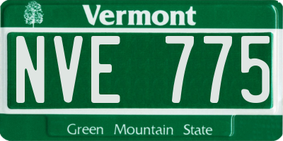 VT license plate NVE775