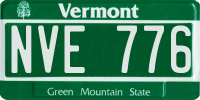 VT license plate NVE776