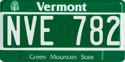 VT license plate NVE782