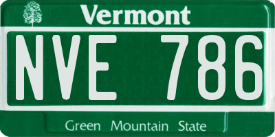 VT license plate NVE786