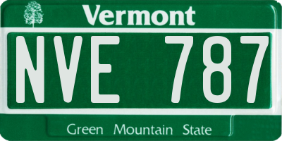 VT license plate NVE787