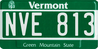 VT license plate NVE813