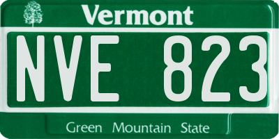 VT license plate NVE823