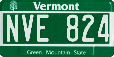 VT license plate NVE824