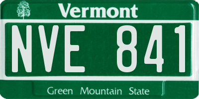 VT license plate NVE841
