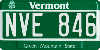 VT license plate NVE846