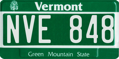VT license plate NVE848