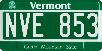 VT license plate NVE853