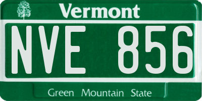 VT license plate NVE856