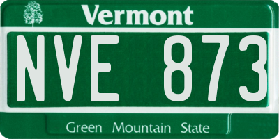 VT license plate NVE873
