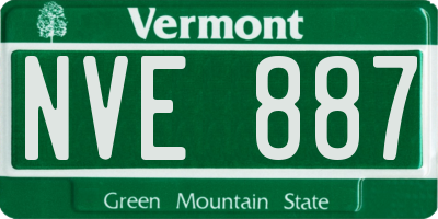VT license plate NVE887