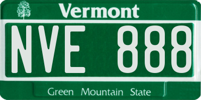 VT license plate NVE888