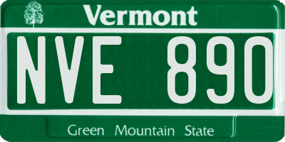 VT license plate NVE890