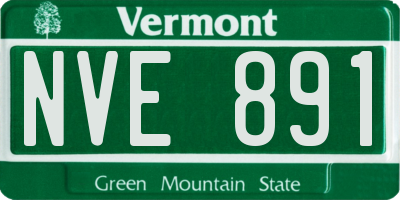 VT license plate NVE891