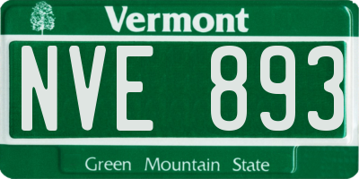 VT license plate NVE893