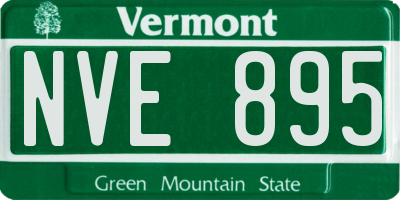 VT license plate NVE895