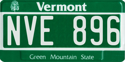 VT license plate NVE896