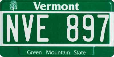 VT license plate NVE897