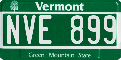 VT license plate NVE899