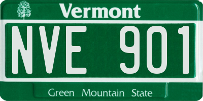 VT license plate NVE901