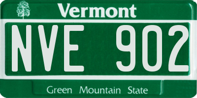 VT license plate NVE902