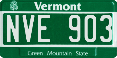 VT license plate NVE903