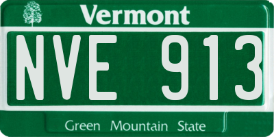 VT license plate NVE913