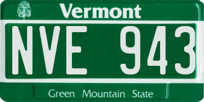 VT license plate NVE943