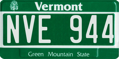 VT license plate NVE944