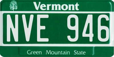 VT license plate NVE946