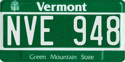 VT license plate NVE948