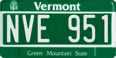 VT license plate NVE951