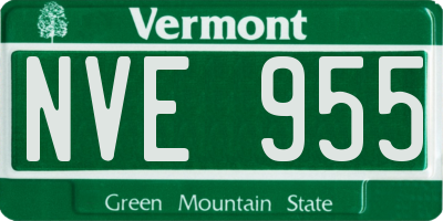 VT license plate NVE955
