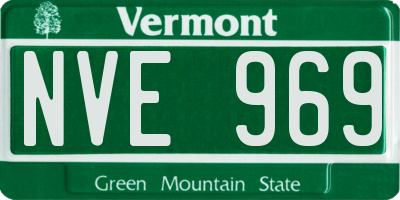 VT license plate NVE969