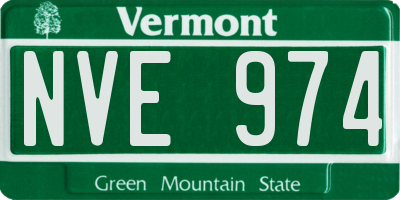 VT license plate NVE974