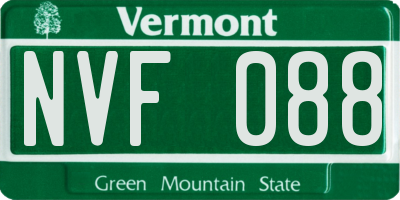 VT license plate NVF088
