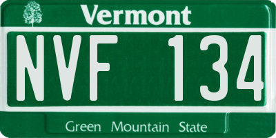 VT license plate NVF134