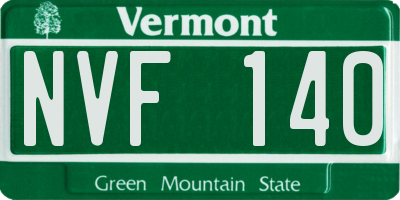VT license plate NVF140