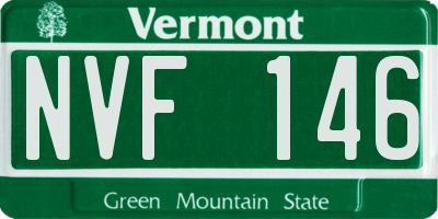 VT license plate NVF146