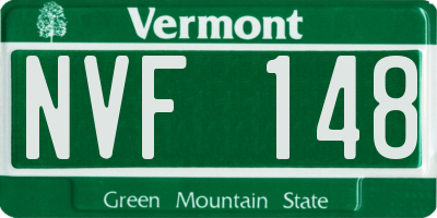 VT license plate NVF148