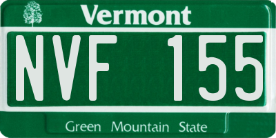 VT license plate NVF155