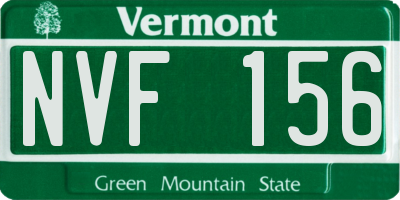 VT license plate NVF156