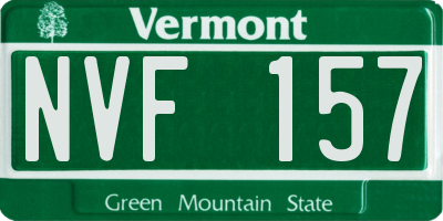 VT license plate NVF157