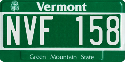 VT license plate NVF158