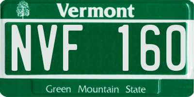 VT license plate NVF160