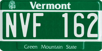 VT license plate NVF162