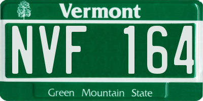 VT license plate NVF164