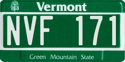 VT license plate NVF171