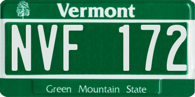 VT license plate NVF172