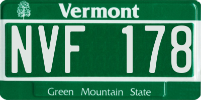 VT license plate NVF178